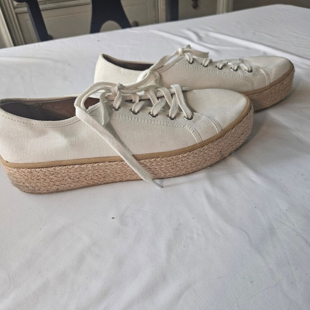 Sun + Stone Cream Espadrille Sneakers Size 10M